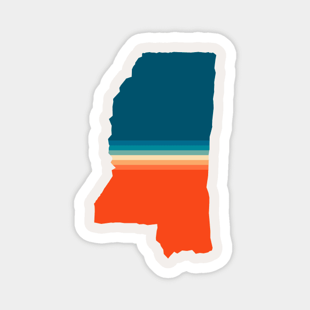 Mississippi State Retro Map Magnet by n23tees