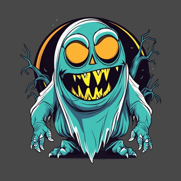 Halloween monster with glowing eyes by Edgi