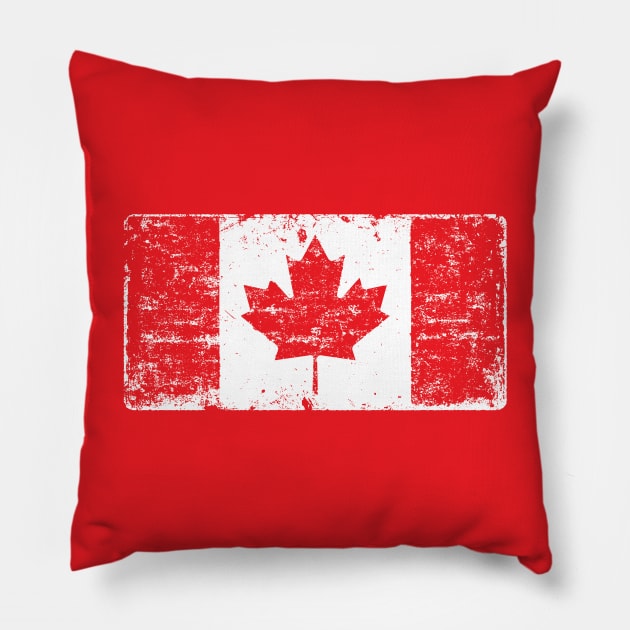 Grunge Canadian flag Pillow by StefanAlfonso