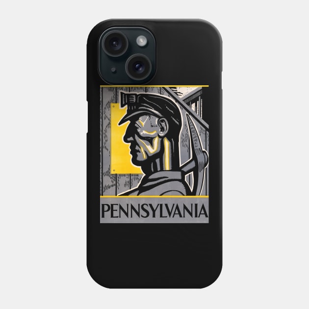 Pennsylvania Miner 1936 Isadore Posoff Phone Case by rocketshipretro