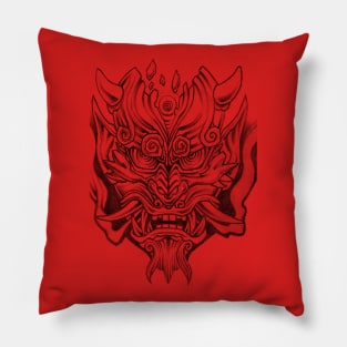 Japanese Oni Mask Pillow