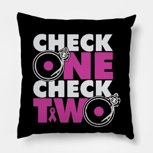 Check One Check Two Cool Creative Beautiful Typography Design Pillow