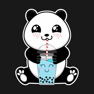 Panda drinking boba tea 2 T-Shirt