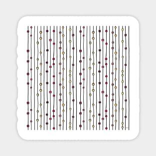 Geometric Line Art Pattern - Vertical Retro Sunrise Magnet