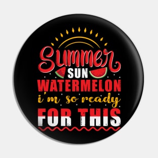 Summer Sun Watermelon Pin