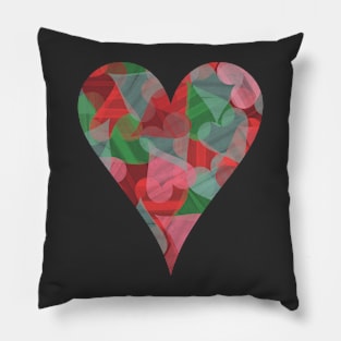 Stacked Watercolour Hearts Pillow