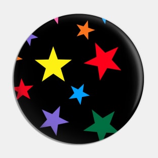 Rainbow Stars Celestial Pattern Pin