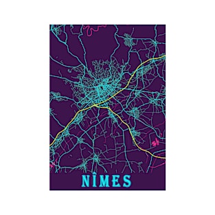 Nîmes Neon City Map T-Shirt