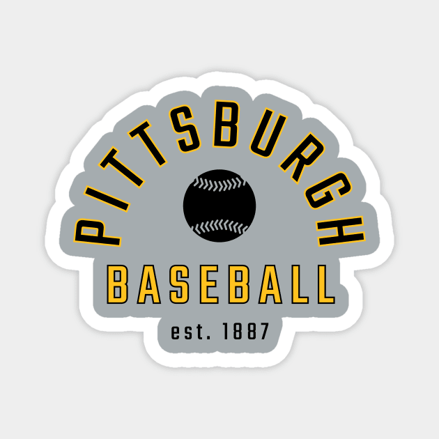 Vintage Pittsburgh Baseball Magnet by YinzerTraditions