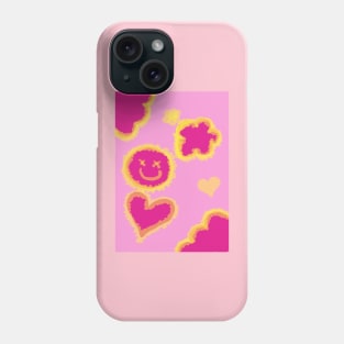 Doodle flower love smiley Phone Case