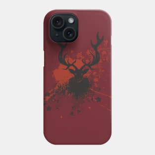 Grunge Stag with Floral Phone Case