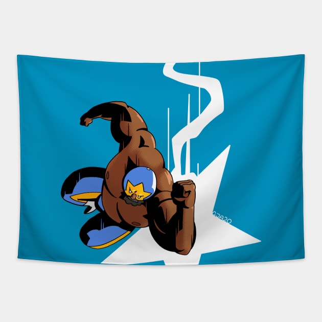 Super Star Elbow Drop Tapestry by guavajagular