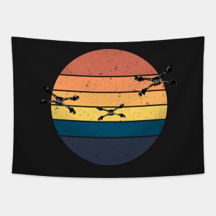 Starfury Fighters - Colorful Sunset - Black - Sci-Fi Tapestry