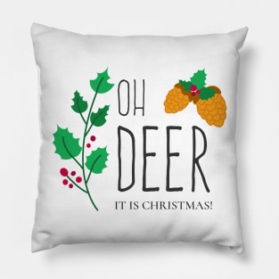 Christmas badges with lovely hand drawn elements and quotes Pillow