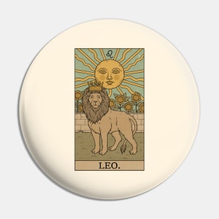 Leo Tarot Card Pin