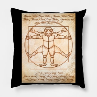 The Vitruvian Turtle Pillow