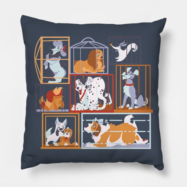 Gone to the Dogs Pillow by SurefootDesigns