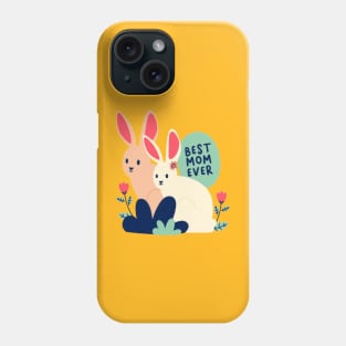 Mother's Day Bold Colourful Rabbit  Mom best mom ever Phone Case