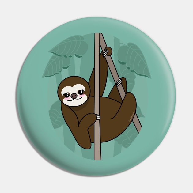 Kawaii sloth Pin by Pendientera