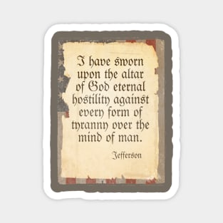 Thomas Jefferson Patriot Quote Magnet