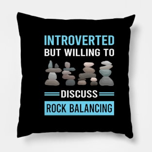 Introverted Rock Balancing Stone Stones Rocks Stacking Pillow