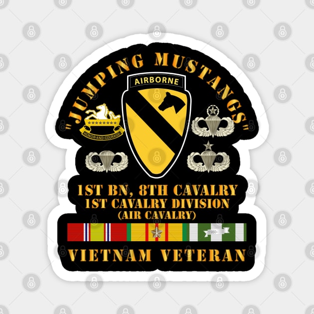 Jumping Mustangs - 1st Bn 8th Cav 1st Cav - w VN SVC Magnet by twix123844