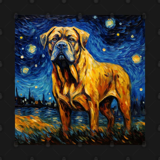 Boerboel in Starry Night style by NatashaCuteShop
