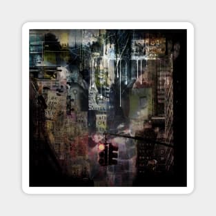 Downtown in muted colors with abstract elements Magnet