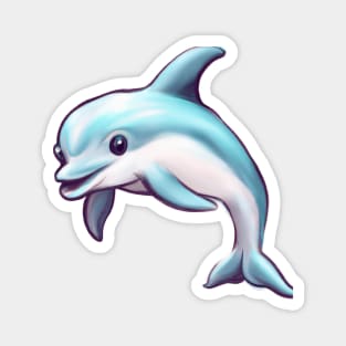 Cute Dolphin Drawing Magnet