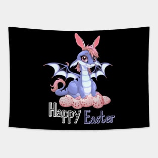 Cute Anime Dragon Happy Easter Bunny Ears Tapestry