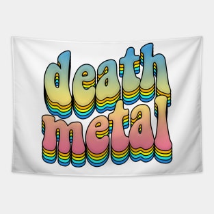 'death metal'  Rainbow Graphic Design Logo Tapestry