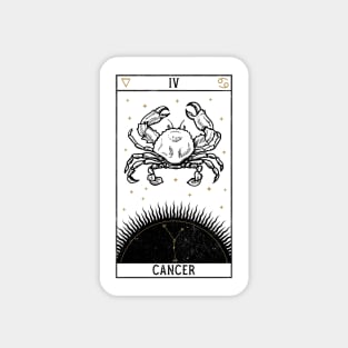 Cancer Distressed Goth Tarot Zodiac Sign Magnet