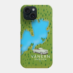 Vänern Sweden lake map poster Phone Case