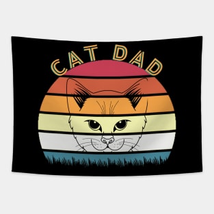 Vintage Best Cat Dad Ever Tapestry