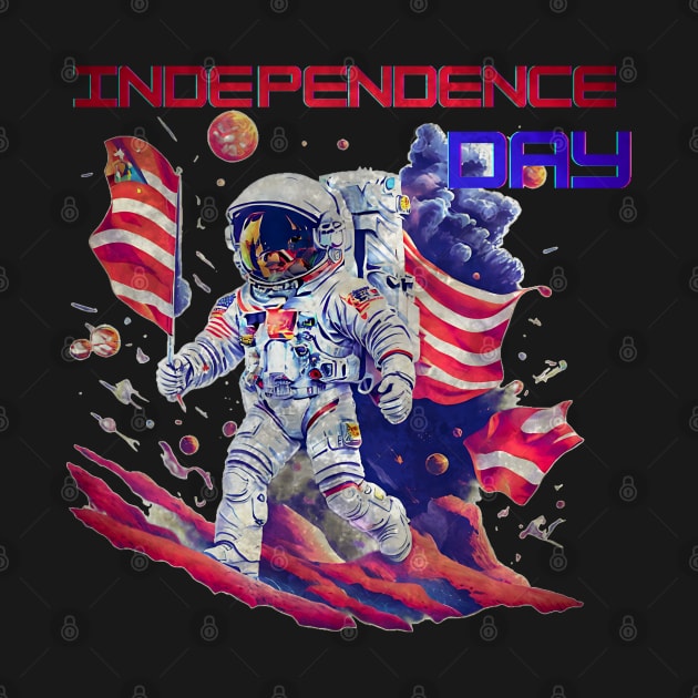 Astronaut independence day by Lolipop