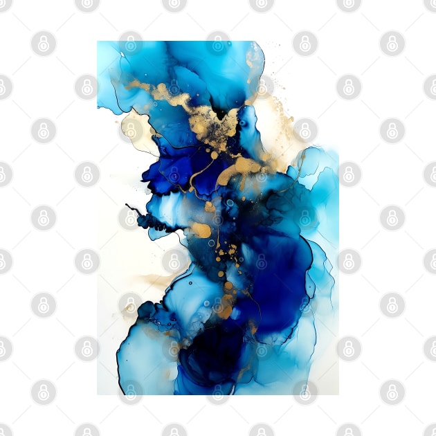 Blue Lagoon - Abstract Alcohol Ink Art by inkvestor