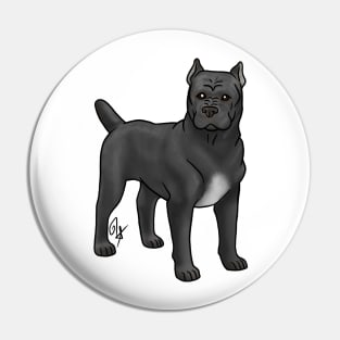 Dog - Cane Corso - Cropped Black Pin