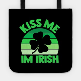 St Patrick's Day kiss me im irish Tote