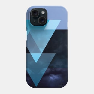 Descending triangles of dark clouds Phone Case