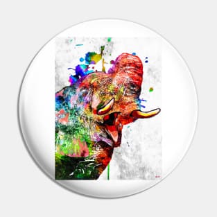 Colorful Elephant Pin