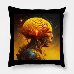 Cyber yellow Pillow