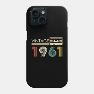 62nd Birthday Vintage 1961 Limited Edition Cassette Tape Phone Case