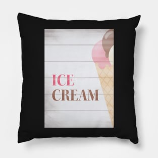 Pink and Brown Ice Cream Pillow