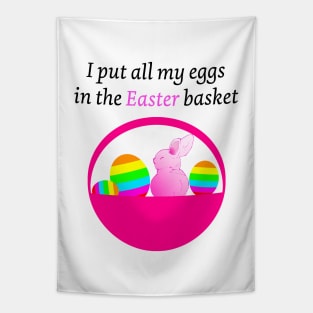 Funny Easter Egg and Easter Basket Wordplay Tapestry