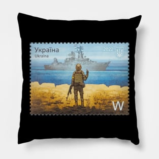 Russian warship, go fuck yourself (stamp) Pillow