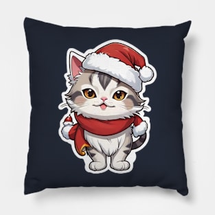 Cat Christmas Pillow