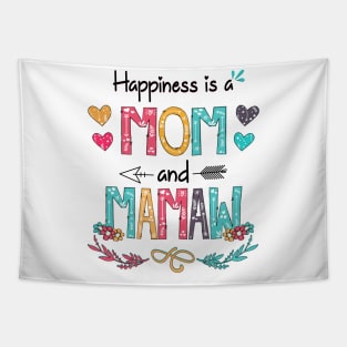 Happiness Is A Mom And Mamaw Wildflower Happy Mother's Day Tapestry