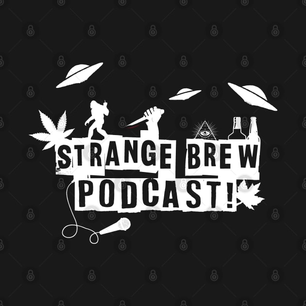 Strange is the name of the game (white) by StrangeBrewpodcast