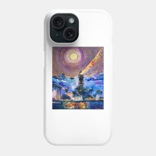 Lighthouse At Night Phone Case