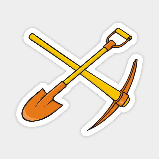 Pickaxe and Shovel Pickaxe And Shovel Magnet TeePublic